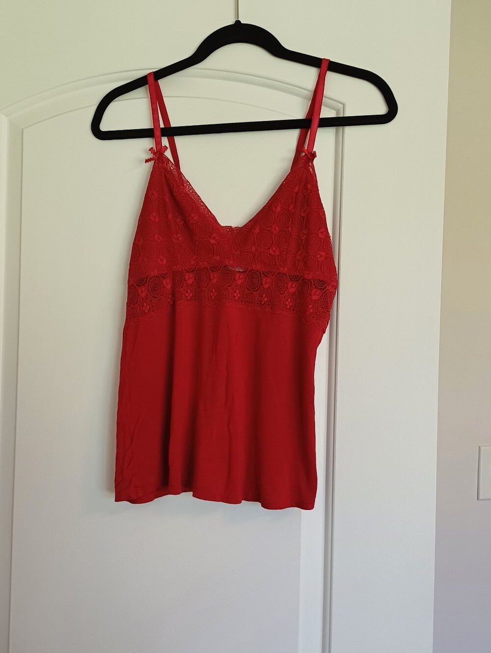 Y2K Rrd Lace Empire Waist Cami L Jessica Simpson Women Babydoll Peek A Boo Panel
